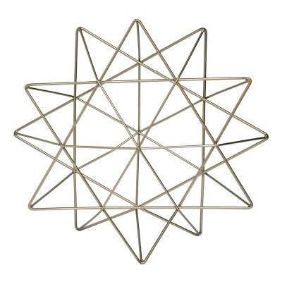 Transpac Metal 9 in. Gold Hanukkah Geometric Star of David | Target