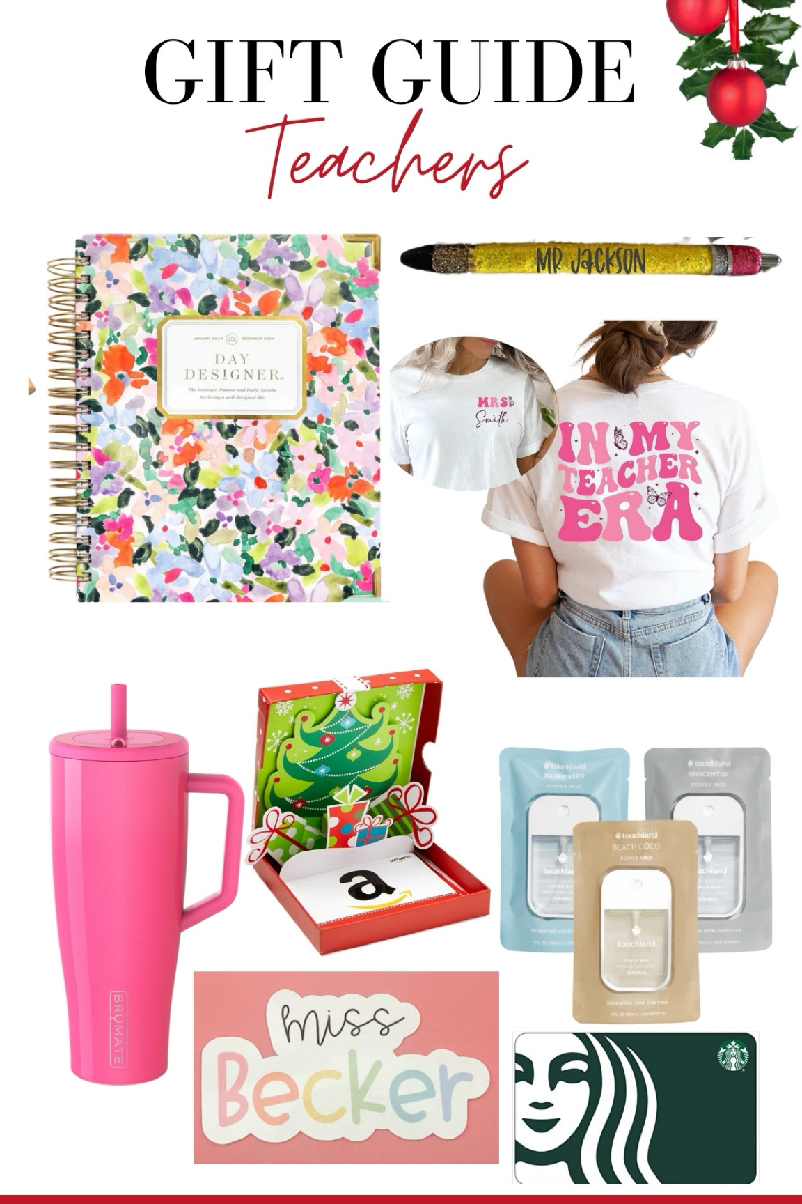 Gift guide for teachers!

Day planned, brumate, Amazon, gift card, Starbucks, personalized pen, personalized gift, gifts for her, Christmas gift, girl teachers

#LTKGiftGuide #LTKsalealert #LTKHoliday