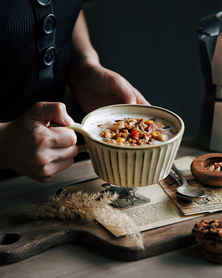 Vintage Column Ribbed Mug | Fodory