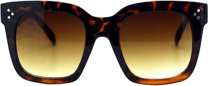 JuicyOrange Womens Oversized Fashion Sunglasses Big Flat Square Frame UV 400 | Amazon (US)