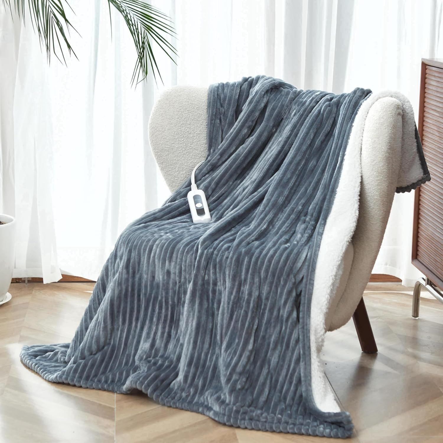 SNUGSUN Heated Blanket Throw Size, Soft and Cozy Electric Heating Blanket for Bed, Automatic Safe... | Amazon (US)