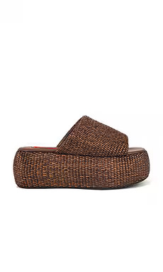 SIMONMILLER Raffia Cloudy Platform in Chocolate from Revolve.com | Revolve Clothing (Global)