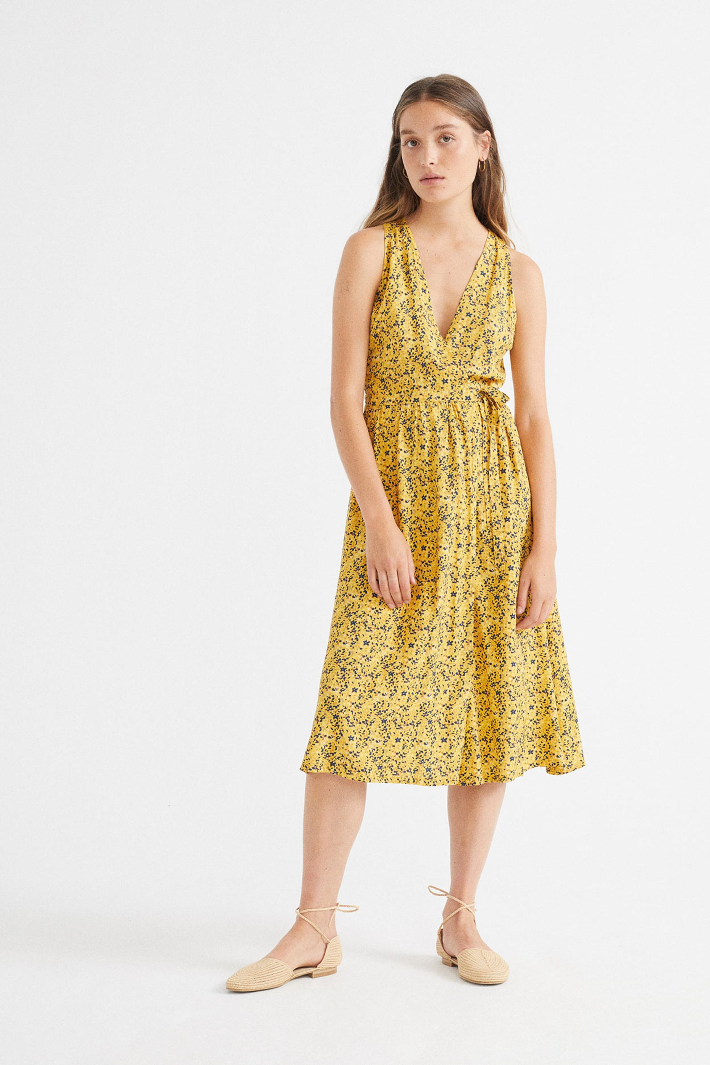 Kleid Amapola Multiflower Gelb | LOVECO 