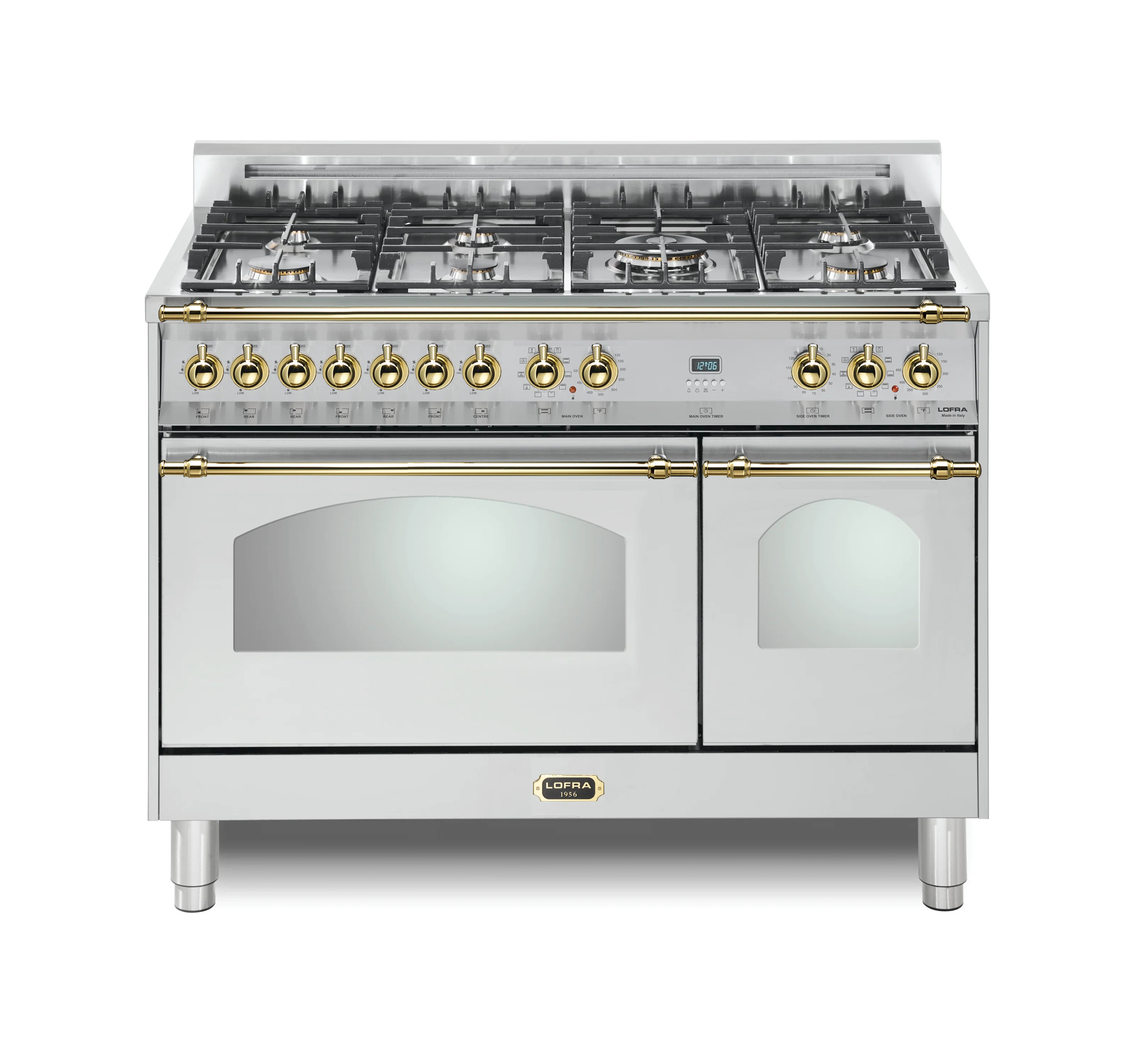 Lofra Dolcevita Series 48 Inch Dual Fuel Range with 7 Sealed Brass Burners RXOD48MMG700 | Wayfair North America