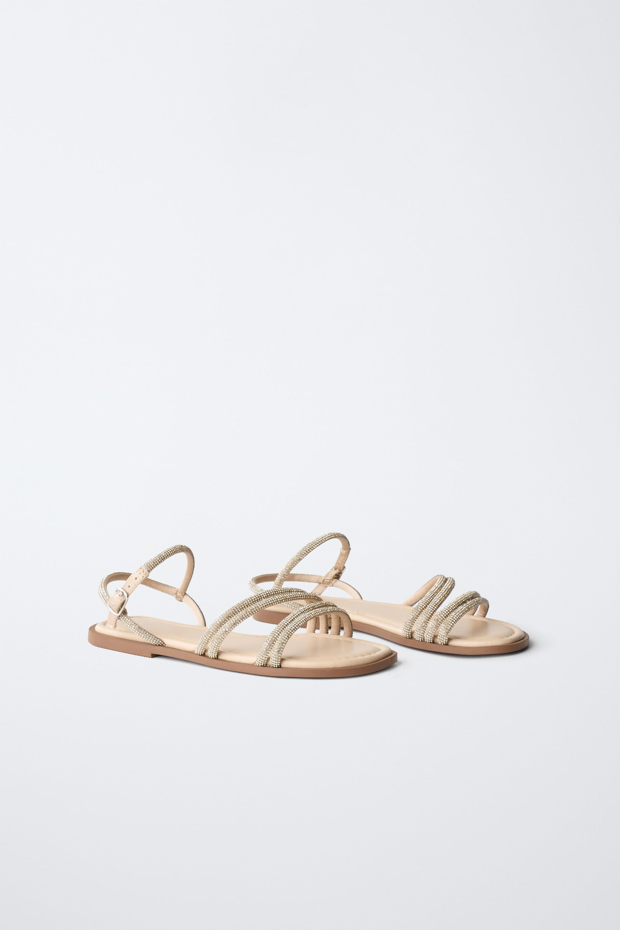 SPARKLY STRAP SANDALS | Zara US