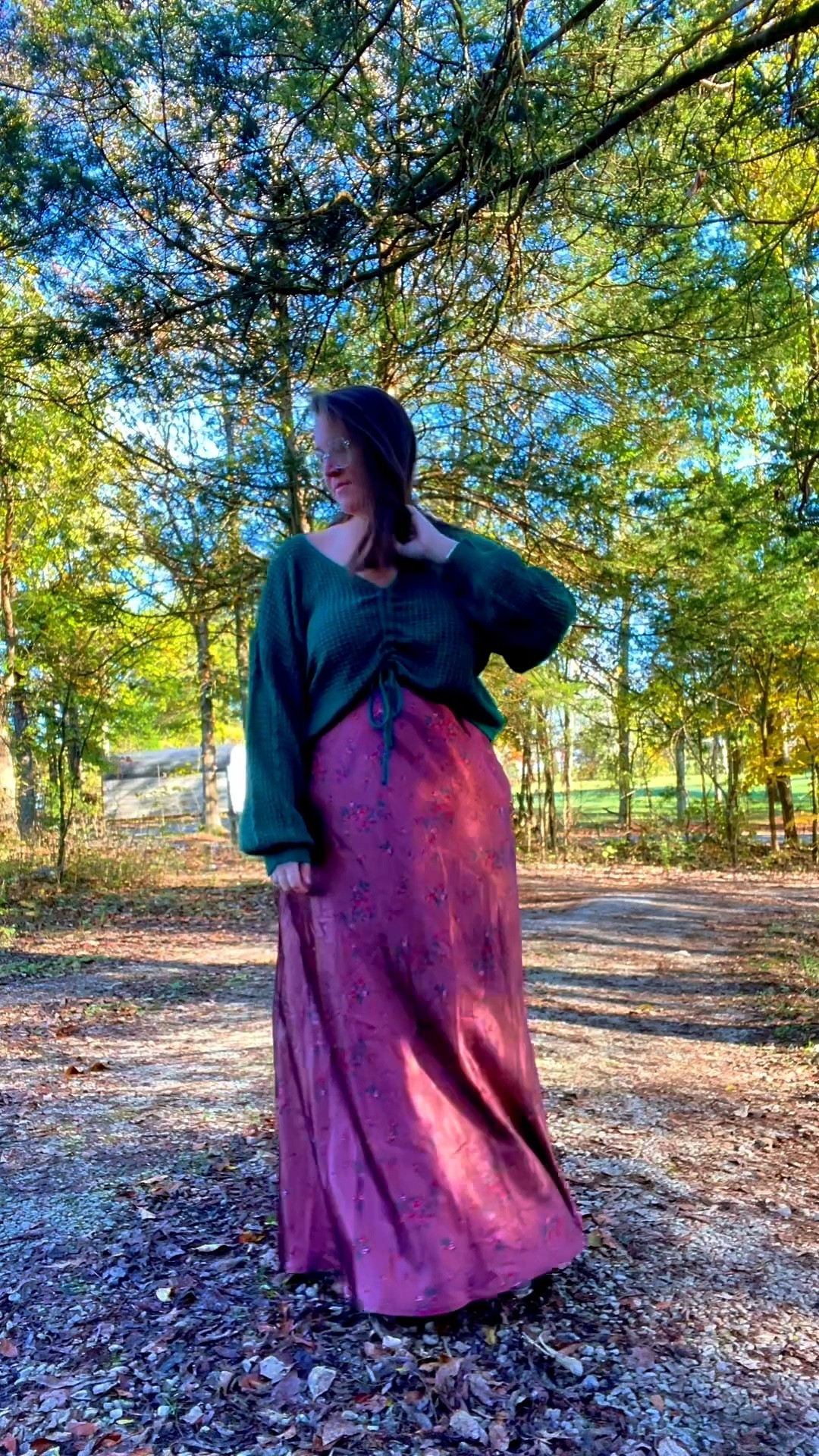 I was feeling a little whimsical and adventurous, so I dressed the part. I love this skirt, but wanted something to match with it in the fall and winter, then I remembered this sweater. And it is perfect. I’m so in love with how this outfit turned out. Is it how I normally dress? No. But sometimes I like to step out of my comfort zone, for literally no reason at all. This is me dopamine dressing today. Now off to run Friday errands with my littlest and have the best day possible 🖤✨ #plussize #ootd #dopaminedressing #sahm #fashion 

#LTKMidsize #LTKSeasonal #LTKPlusSize