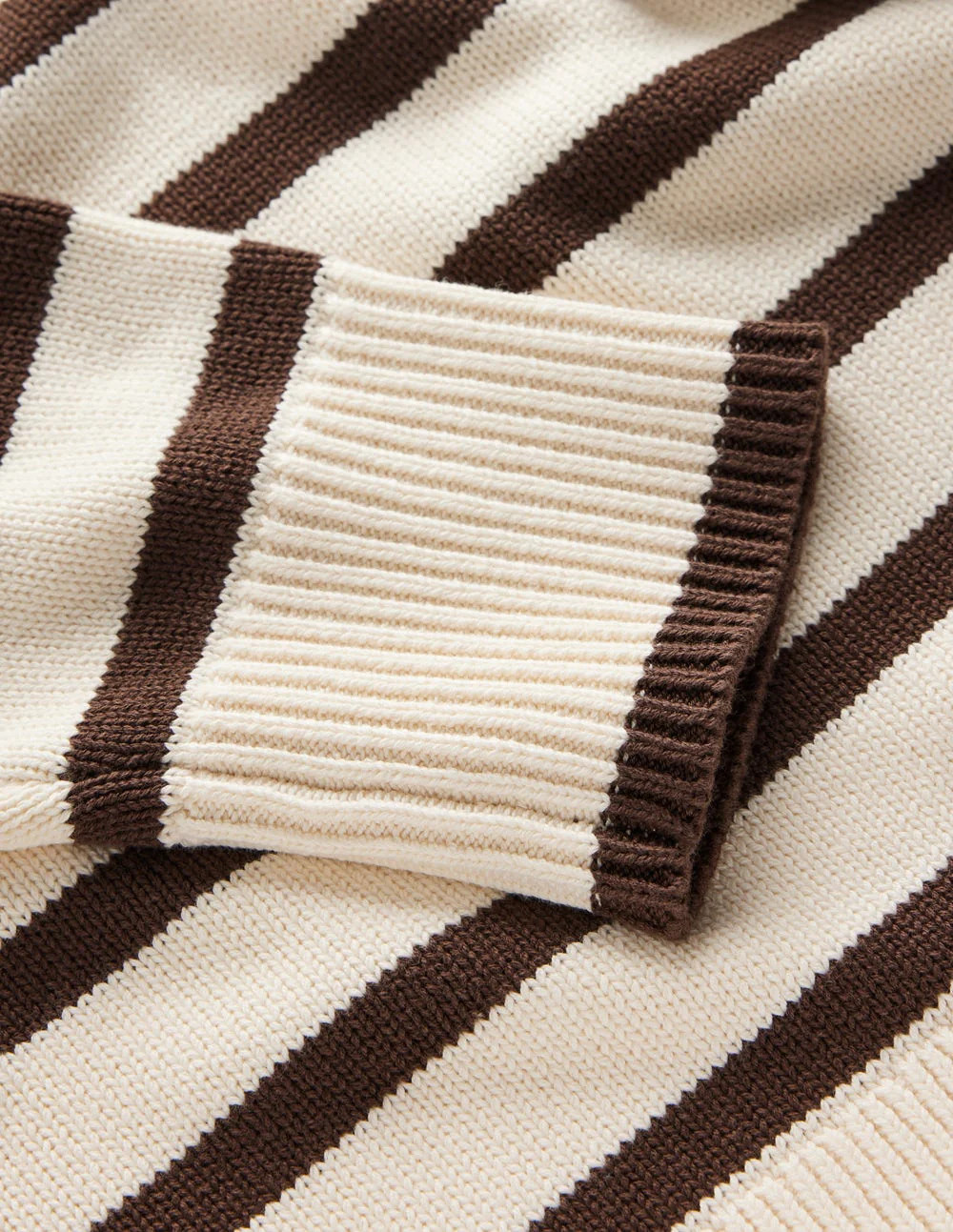 Lucy Relaxed Cotton Sweater-Ivory, Brown | Boden (US)
