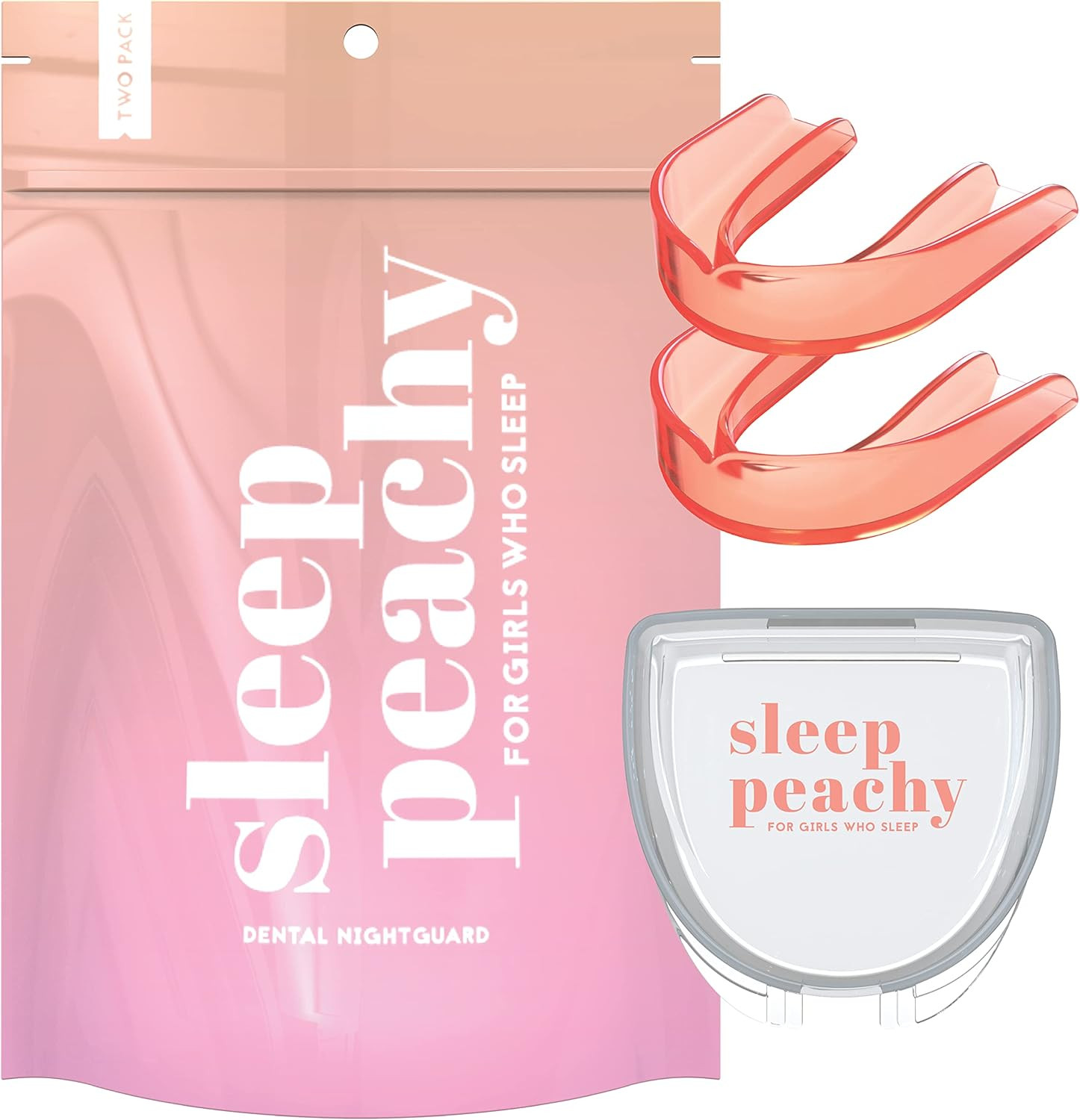 Sleep Peachy Night Guard for Women - Pack of 2 Mouth Guard for Teeth Grinding, Clenching and Brux... | Amazon (US)