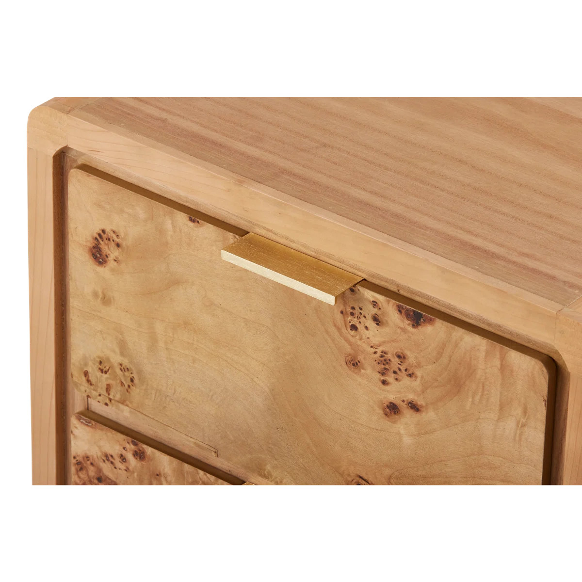 Manish Rustic Farmhouse 2 - Drawer Nightstand with Burl Finish | Wayfair North America