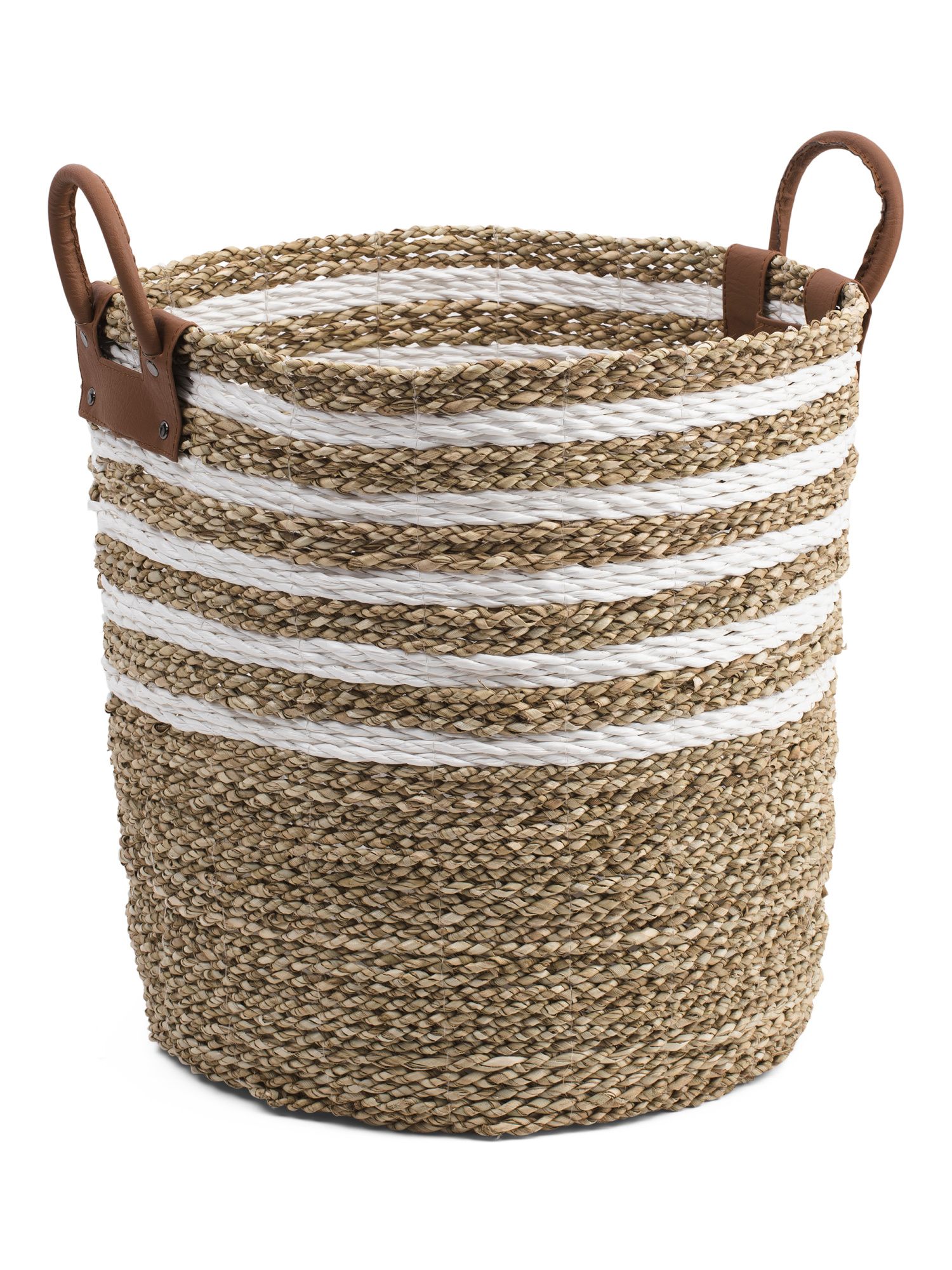 Medium Seagrass Raffia Basket With Handles | Office & Storage | Marshalls | Marshalls