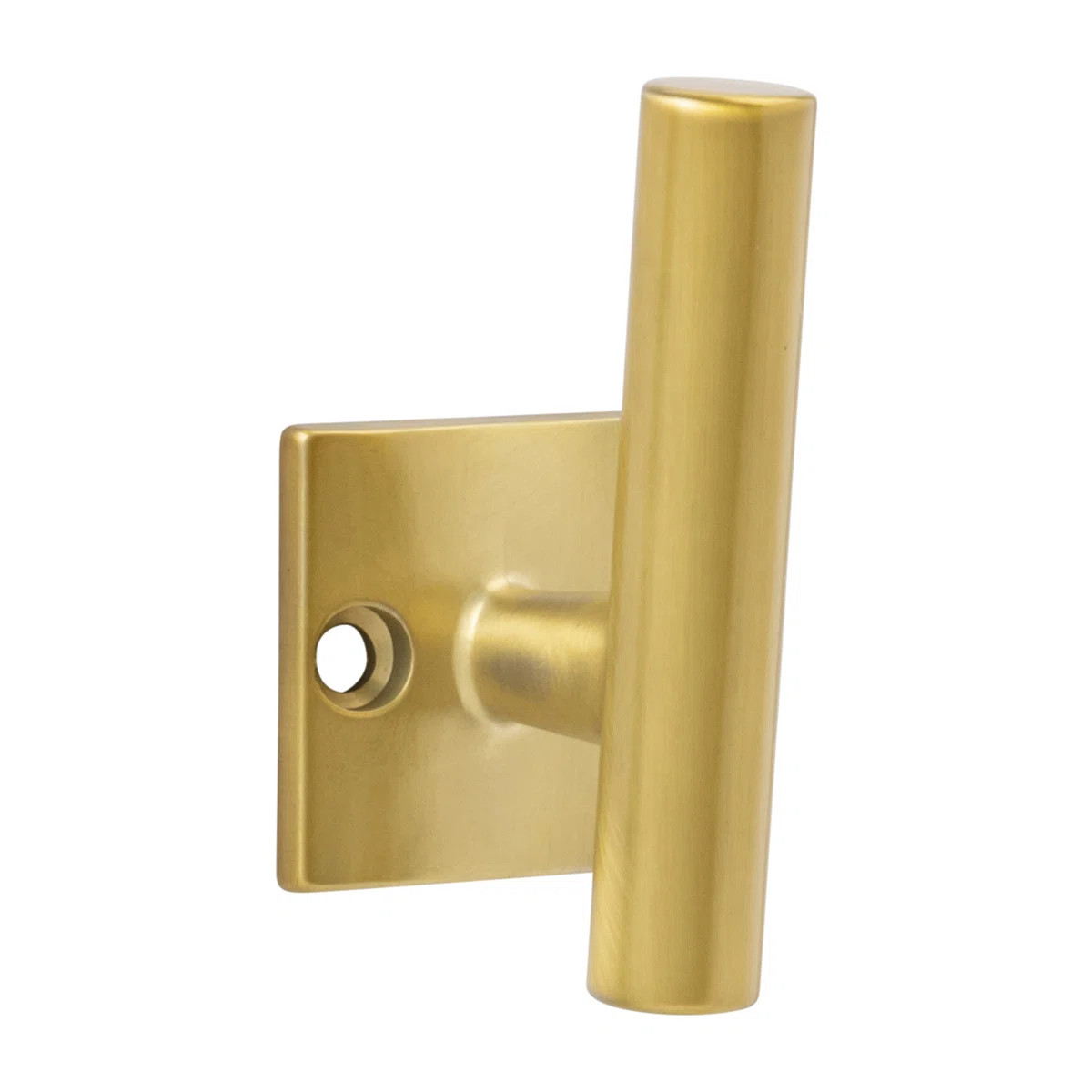 Bar Pulls Collection Hook - 2-7/16" x 1-1/4 " Brushed Golden Brass - Contemporary, Minimalist Ent... | Wayfair North America