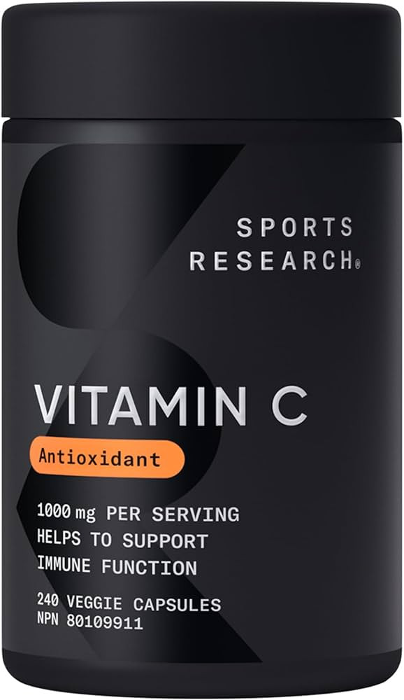 Sports Research Vitamin C 1000mg - Non-GMO Project Verified Ascorbic Acid Vitamin C Supplement fo... | Amazon (CA)