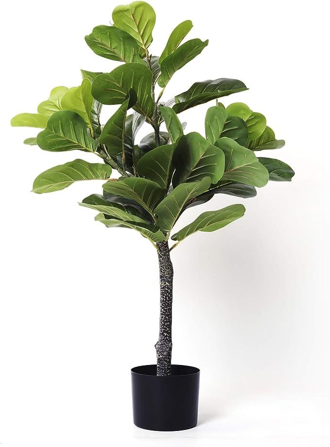 Homelux Theory Fiddle Leaf Fig Tree Artificial Plant Decor for Bedroom, Office Decor, Home Decor,... | Amazon (US)