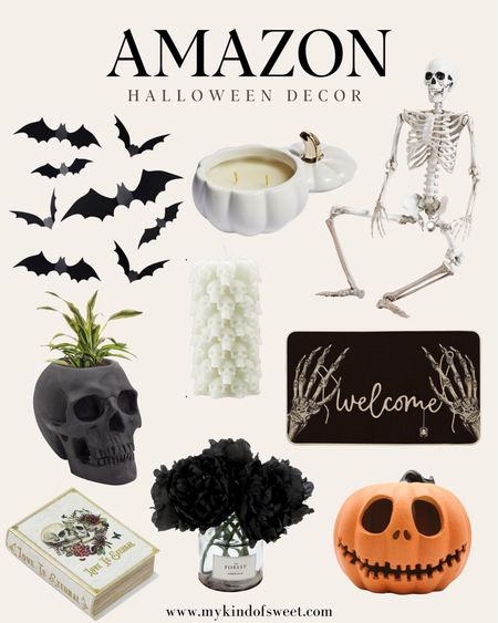Halloween home decor from Amazon. I love this skull vase and skeleton welcome mat. 

#LTKhome #LTKstyletip #LTKSeasonal