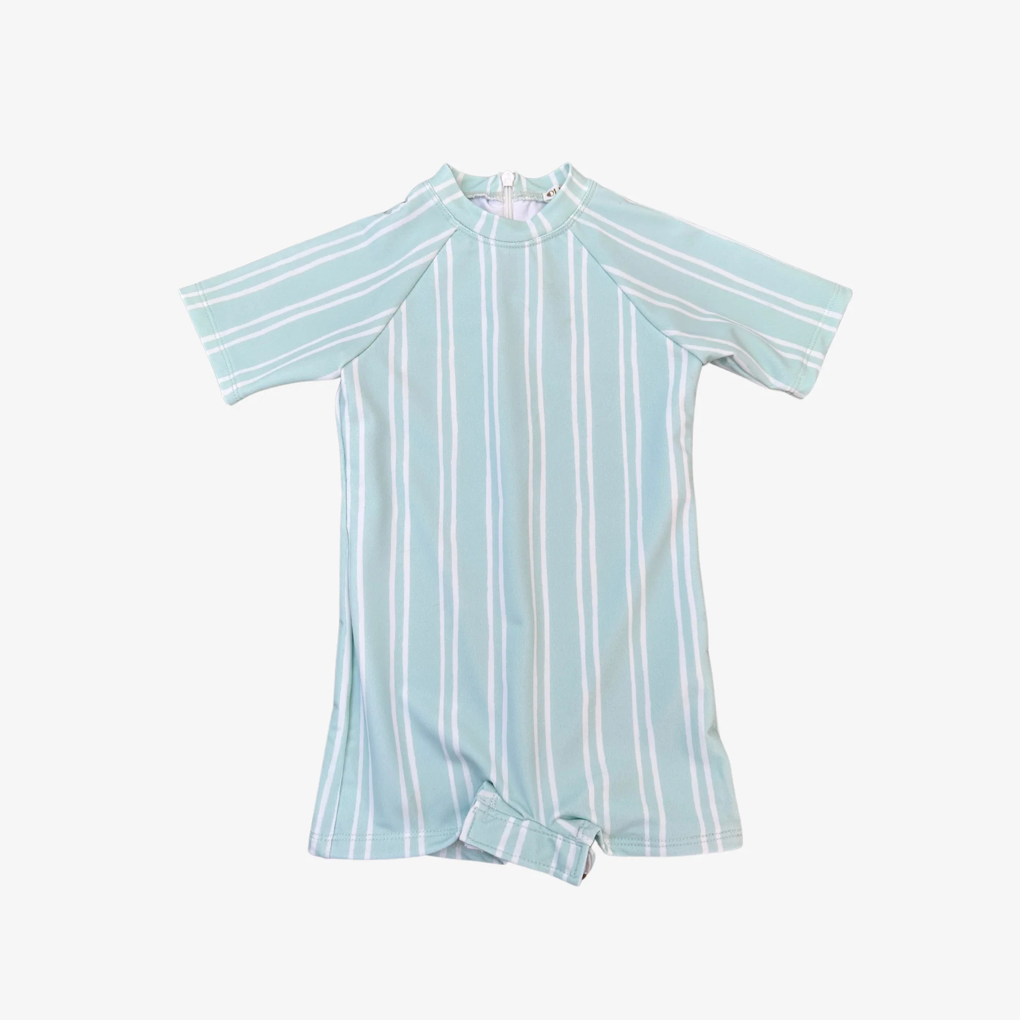 Boca Rashguard - Mint Stripe | Kid's Swimwear | Ollie's Day