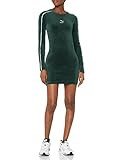 PUMA Women's Iconic T7 Velour Fitted Dress, Green Gables, Small | Amazon (US)