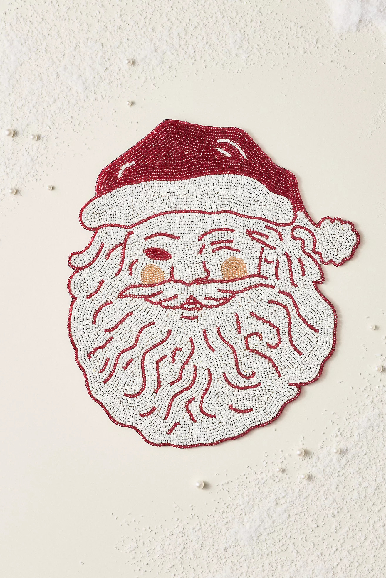 Beaded Santa Placemat | Anthropologie (US)