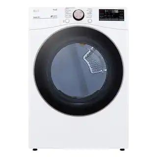 LG Electronics 7.4 cu. ft. White Ultra Large Capacity Electric Dryer with Sensor Dry, Turbo Steam... | The Home Depot