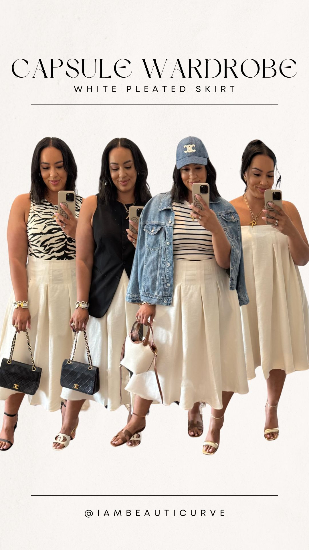 This white pleated skirt is so versatile and a must for my capsule wardrobe! 🤍 

 #LTKStyleTip #LTKPlusSize #LTKWorkwear