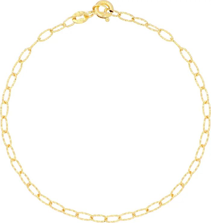 14K Gold Textured Chain Bracelet | Nordstrom