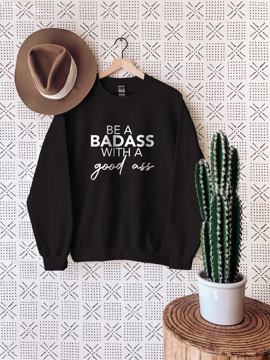Be A Bad Ass With A Good Ass Sweatshirt Funny Workout - Etsy | Etsy (US)