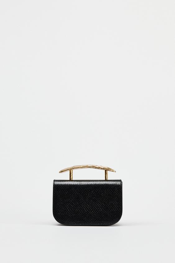 METALLIC HANDLE HANDBAG | Zara UK
