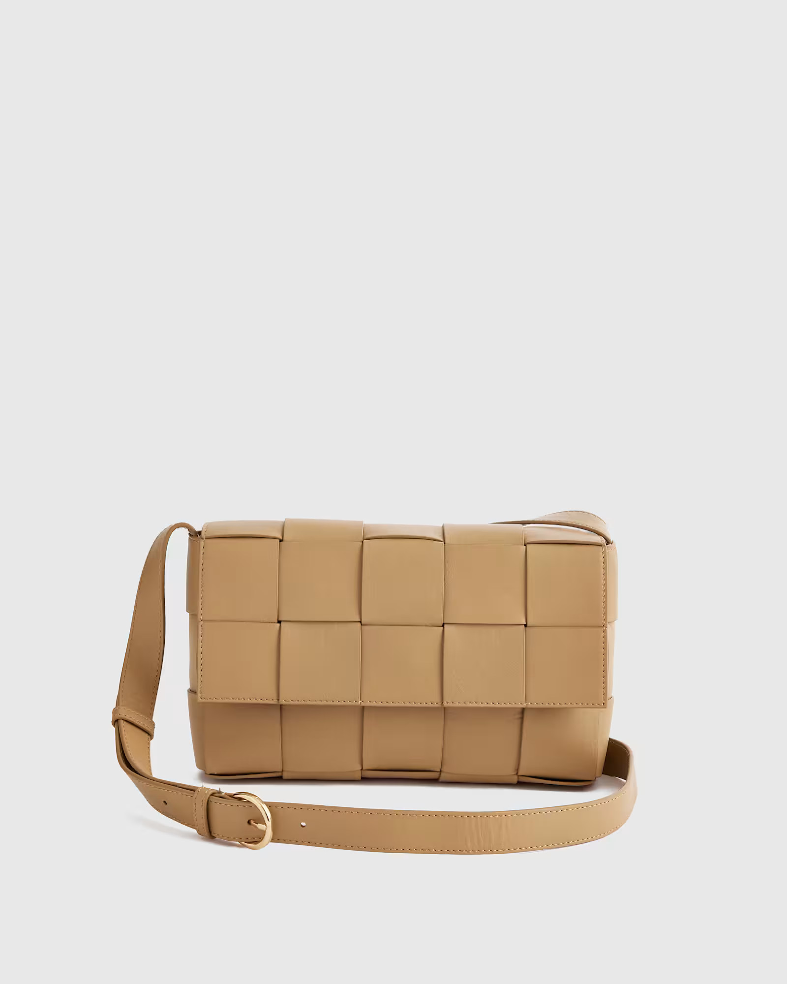 Italian Leather Handwoven Flap Crossbody | Quince