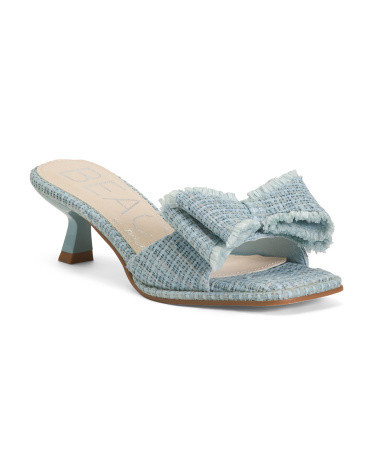 Penelope Raffia Bow Sandals for Women | Textile | Marshalls