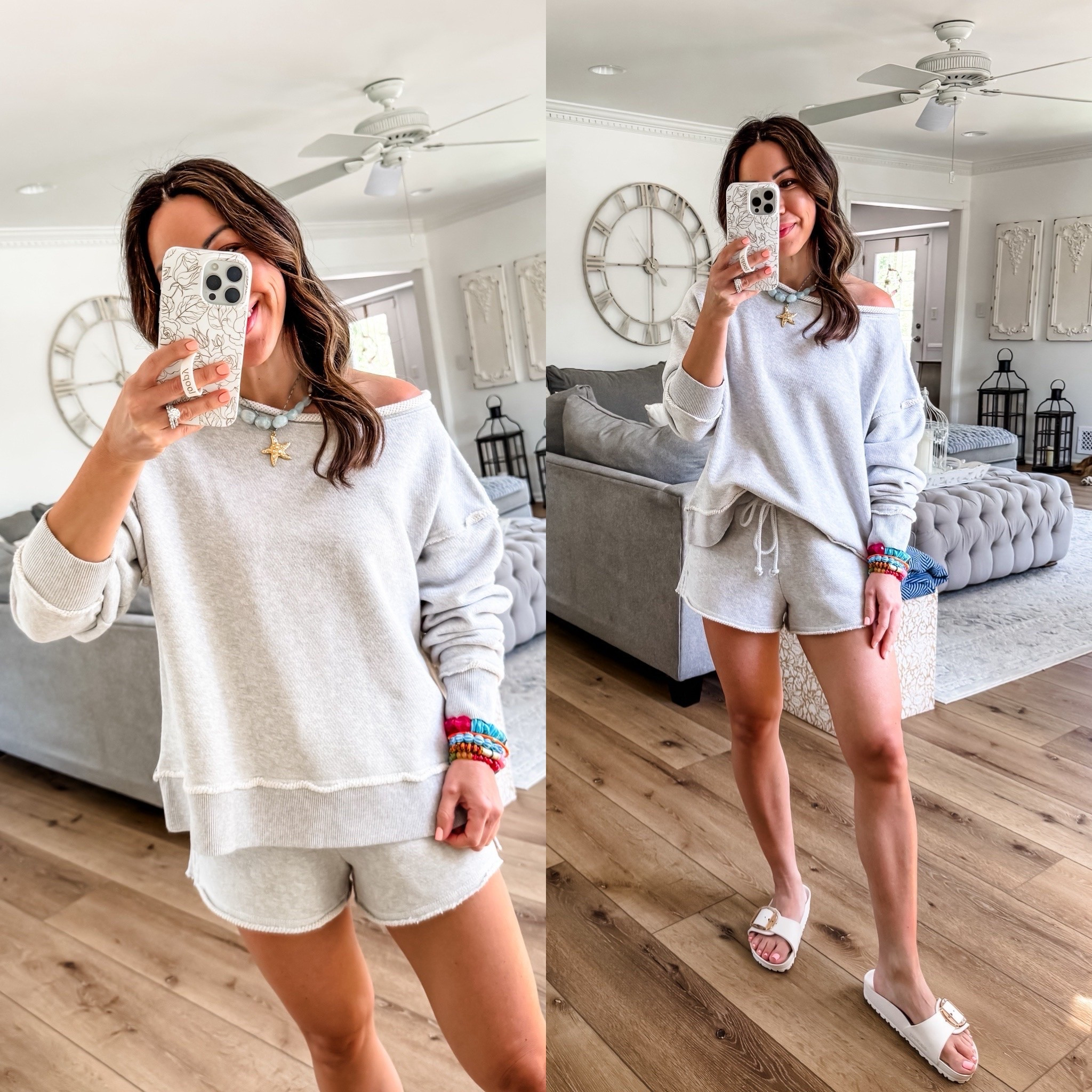 Sweatshirt XS. Short small.

#LTKOver40 #LTKSaleAlert