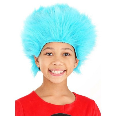 HalloweenCostumes.com One Size Fits Most   Dr. Seuss Thing 1 & Thing 2 Plush Costume Wig for Kids, Blue | Target