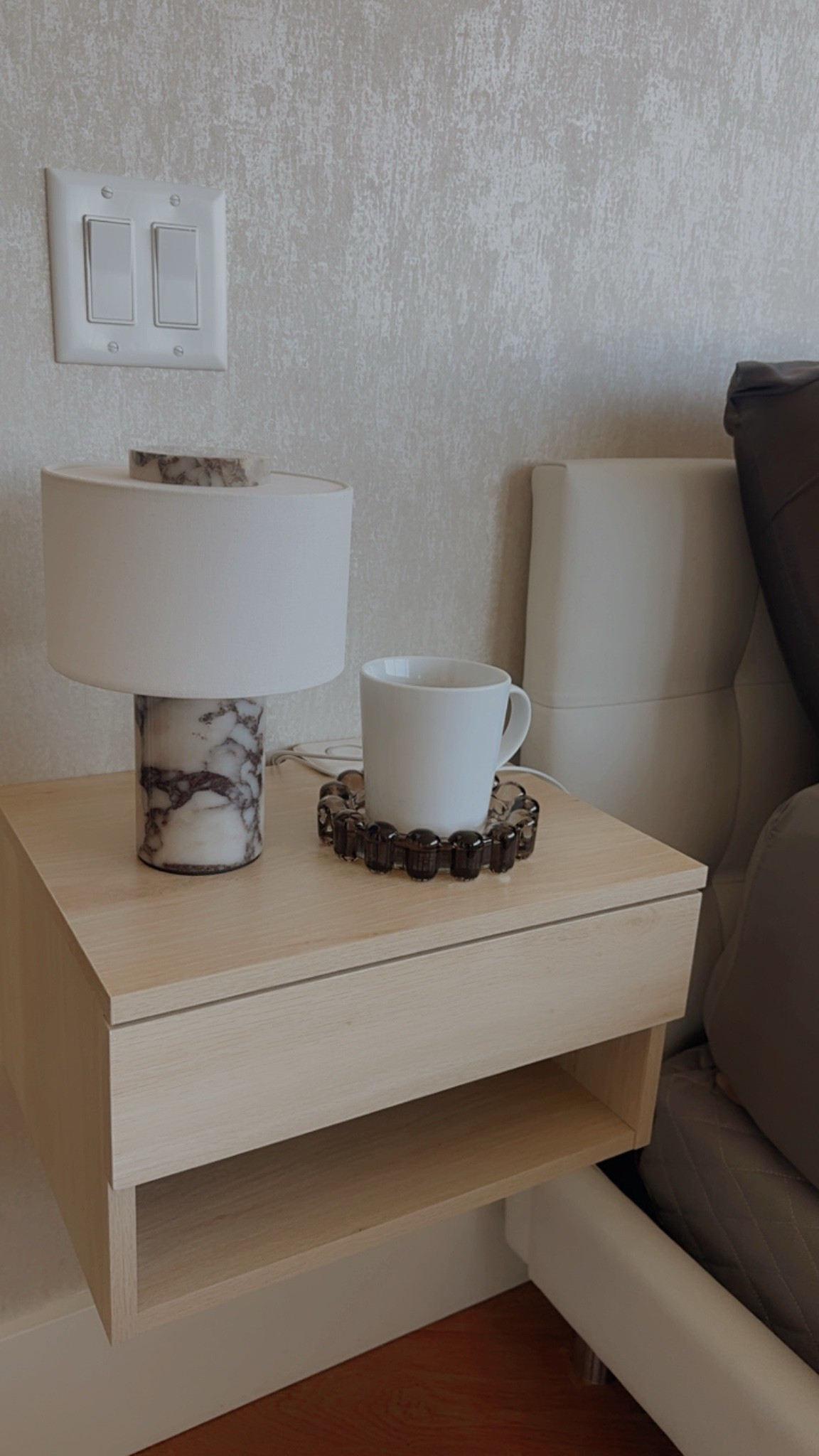 Went with this lamp for my new tables and LOVE it! Found for a great deal too! Also adore this smoked glass candle holder that I’m using as an elevated coaster ha,ha!

#LTKhome