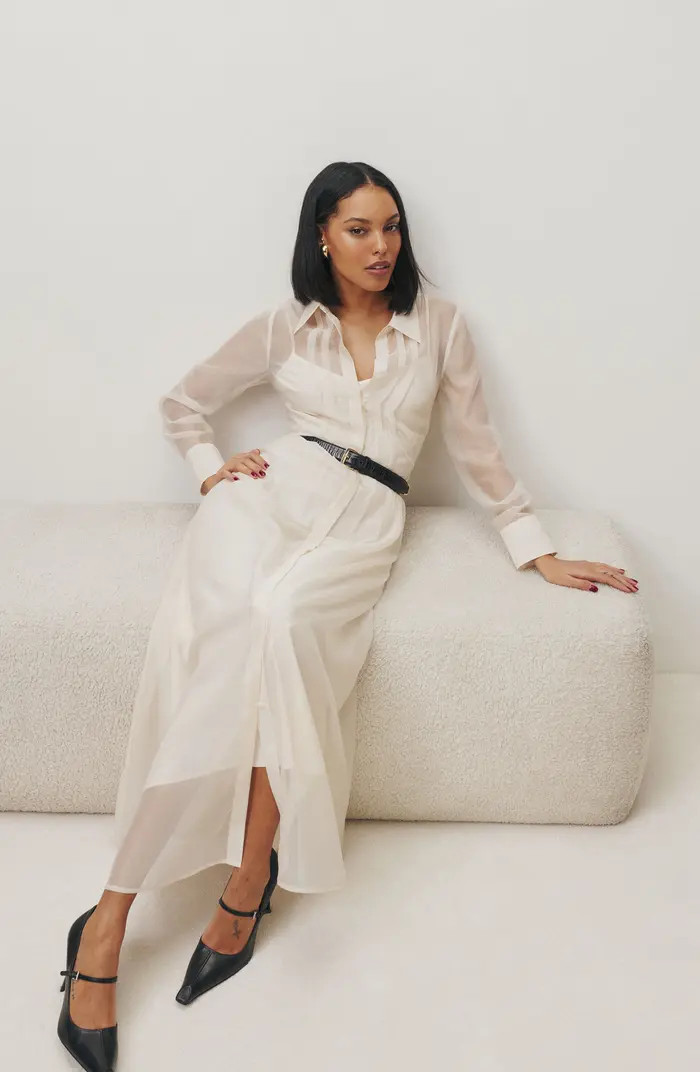 Reformation Andria Long Sleeve Maxi Shirtdress | Nordstrom | Nordstrom