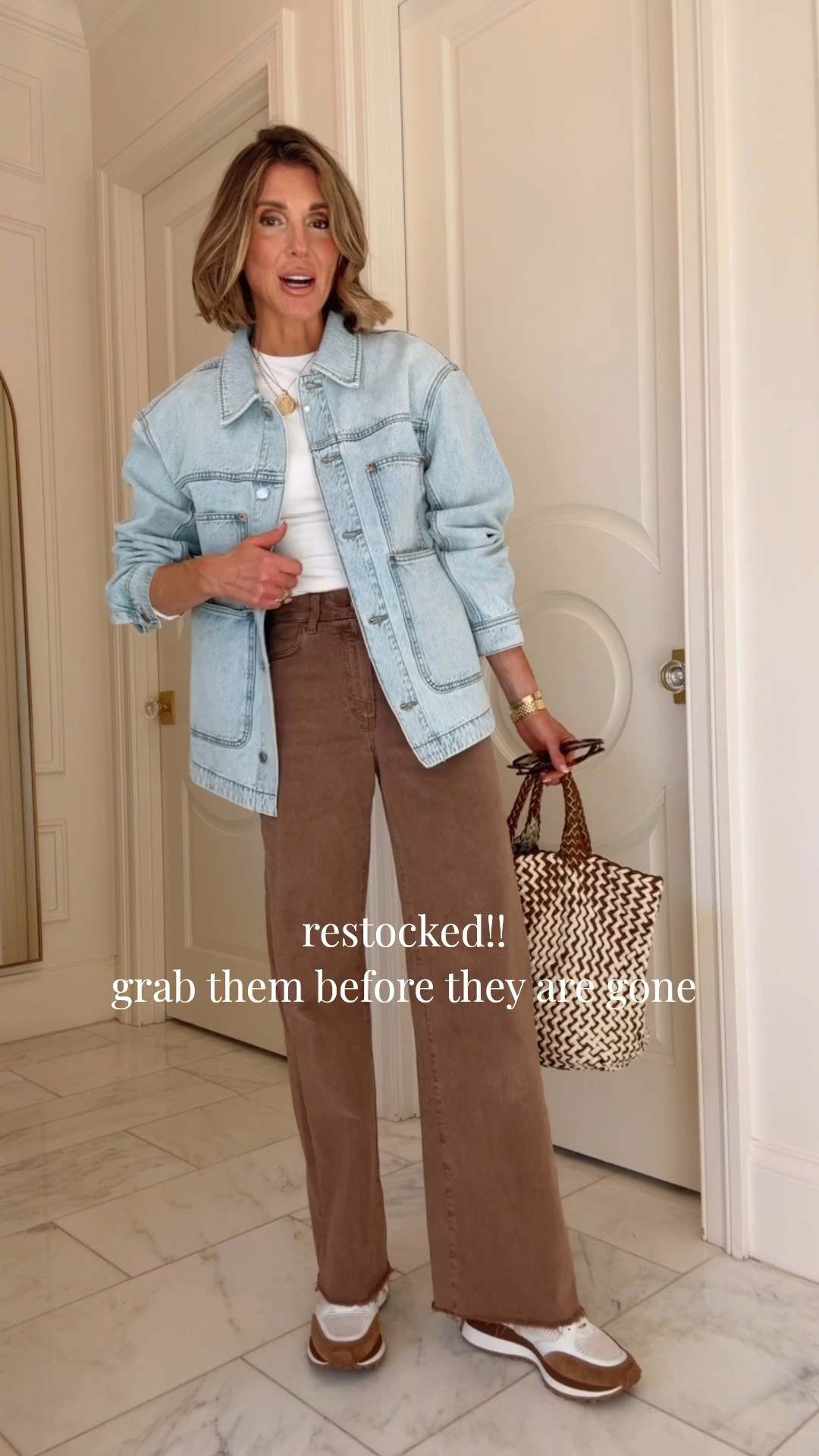 These jeans are back in stock! I'm 5'7 for reference and wearing my true size 25 fit tts - high rise and stretch 