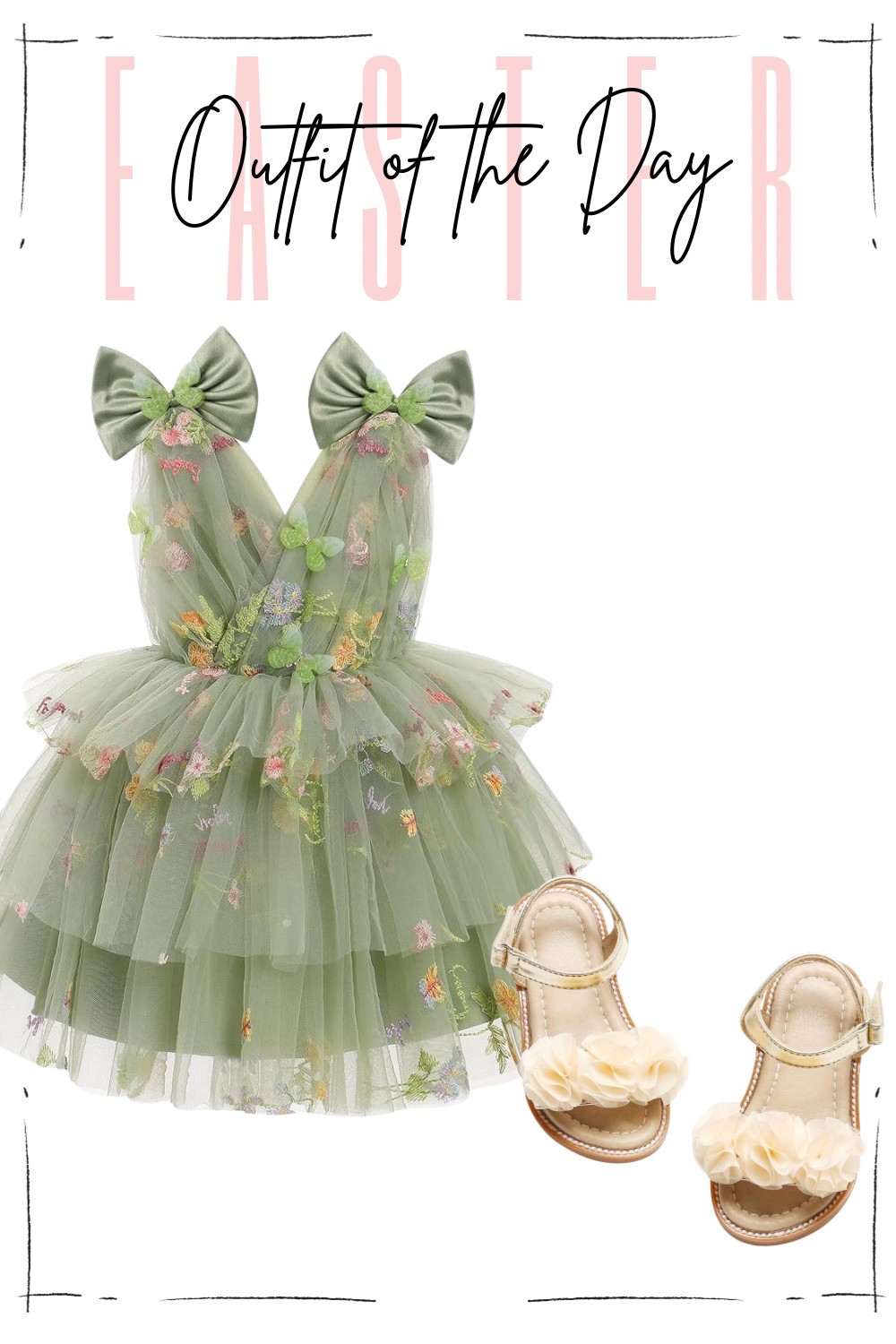 Easter Outfit of the Day! 🌿🐰💐

This dreamy sage green tulle dress with delicate floral embroidery is pure springtime magic! Paired with these dainty floral sandals, it’s the perfect look for your little one’s Easter celebration. Whether it’s for an Easter egg hunt, Sunday service, or spring photos, this outfit is a must-have!

#ToddlerEasterOOTD #EasterOutfit #LTKKids #LTKSpring #EasterSundayStyle #ToddlerFashion #SpringOutfit #KidsFashion #LTKFamily #LTKFinds #EasterOOTD

#LTKKids #LTKBaby #LTKSeasonal