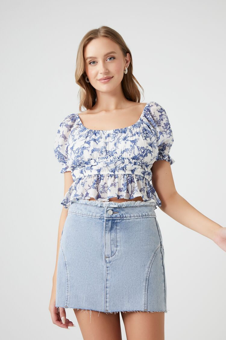 Frayed Denim Mini Skirt | Forever 21