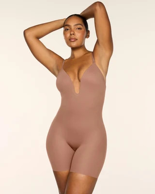 SPANXshape® Suit Your Fancy Plunge Low-Back Mid-Thigh Bodysuit | Spanx