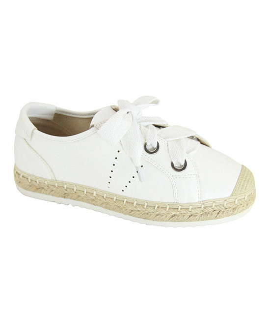 Anna Women's Ballet Flats WHITE - White Carla Espadrille Sneaker - Women | Zulily