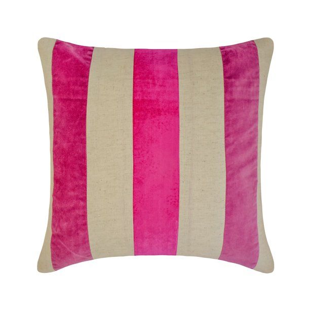 Decorative Pink 16"x16" (40x40 cm) Throw Pillow Covers, Velvet Patchwork Color Blocking Throw Pil... | Walmart (US)
