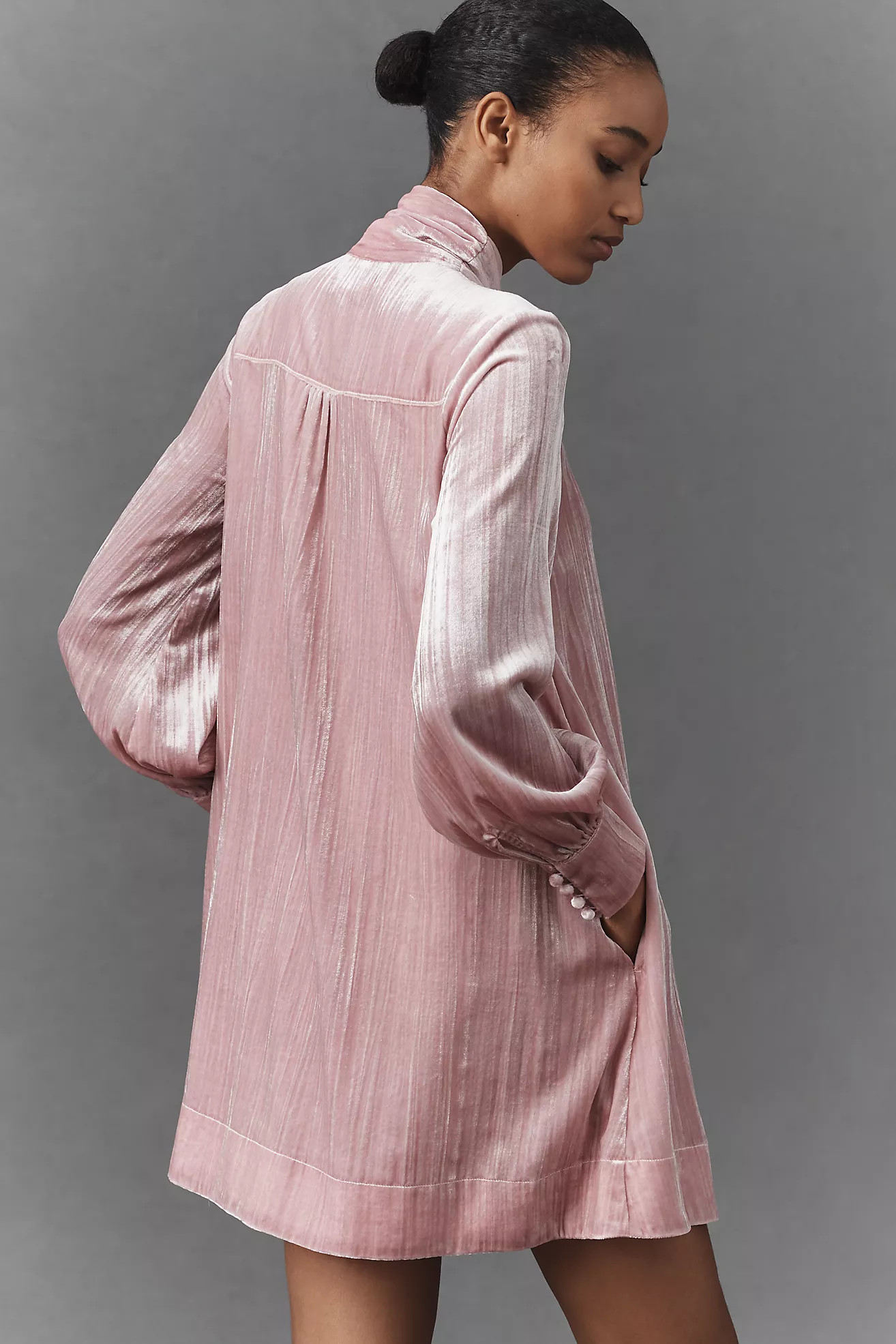 The Caroline Tie-Neck Mini Dress by Maeve | Anthropologie (US)