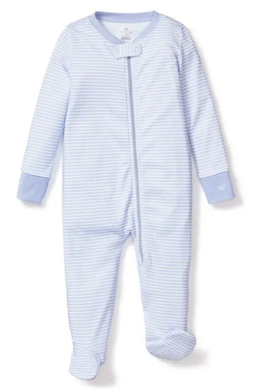 Petite Plume Stripes Pima Romper in Blue at Nordstrom, Size 3-6M | Nordstrom