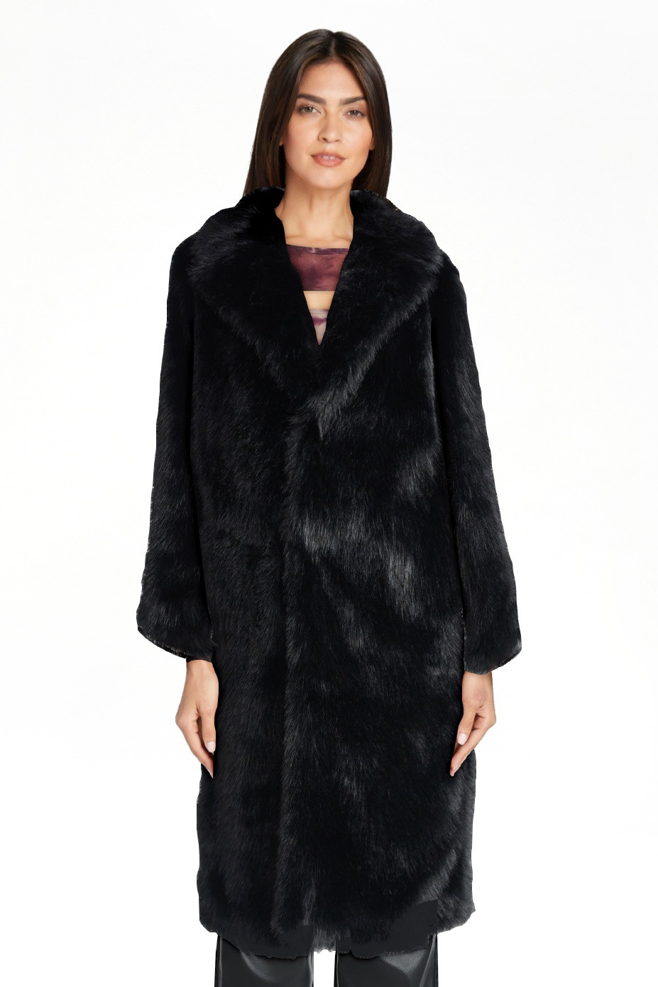 Madden NYC Women's Oversized Faux Fur Coat, Sizes XS-XXXL | Walmart (US)