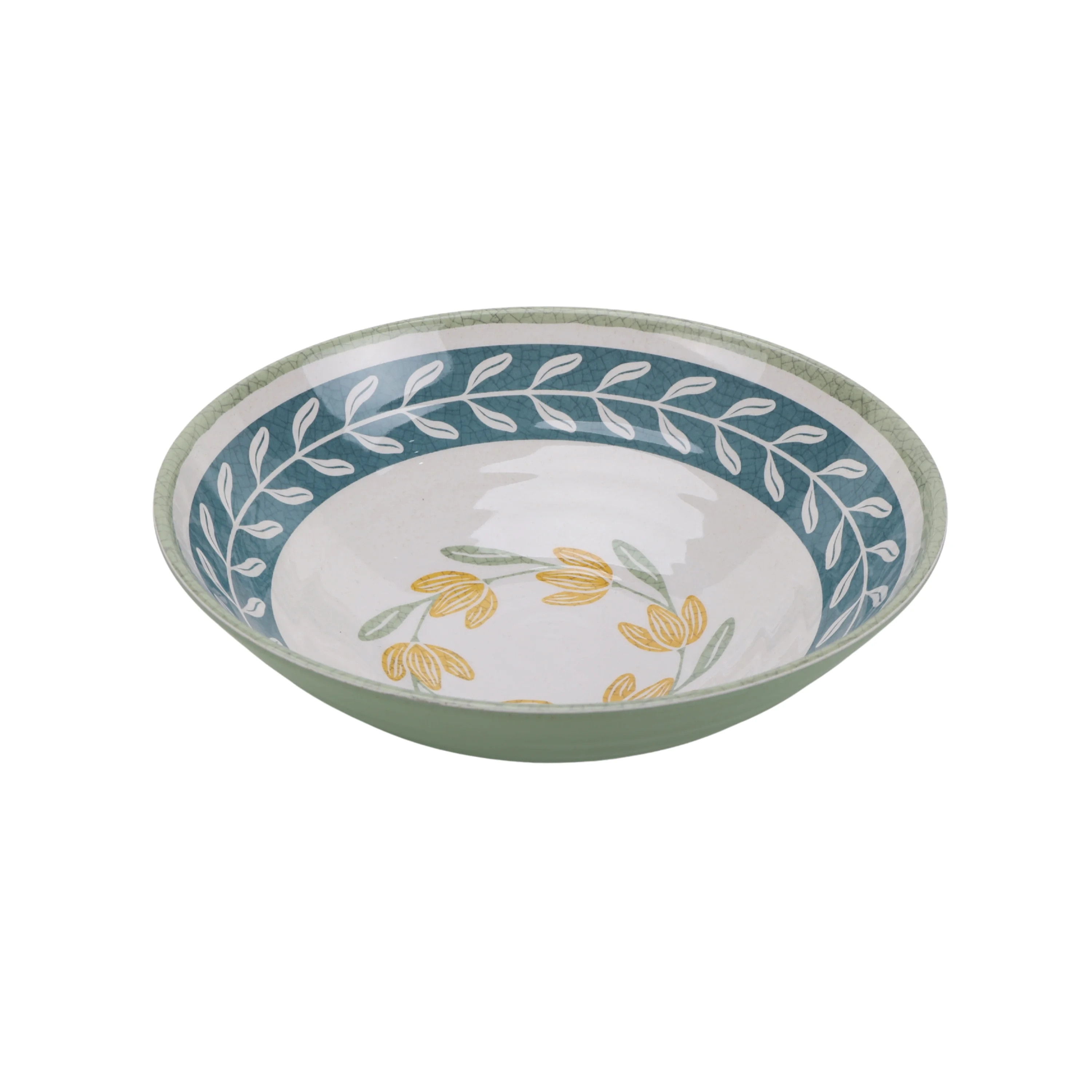 Better Homes and Gardens Bamboo Melamine Floral Serve Bowl | Walmart (US)