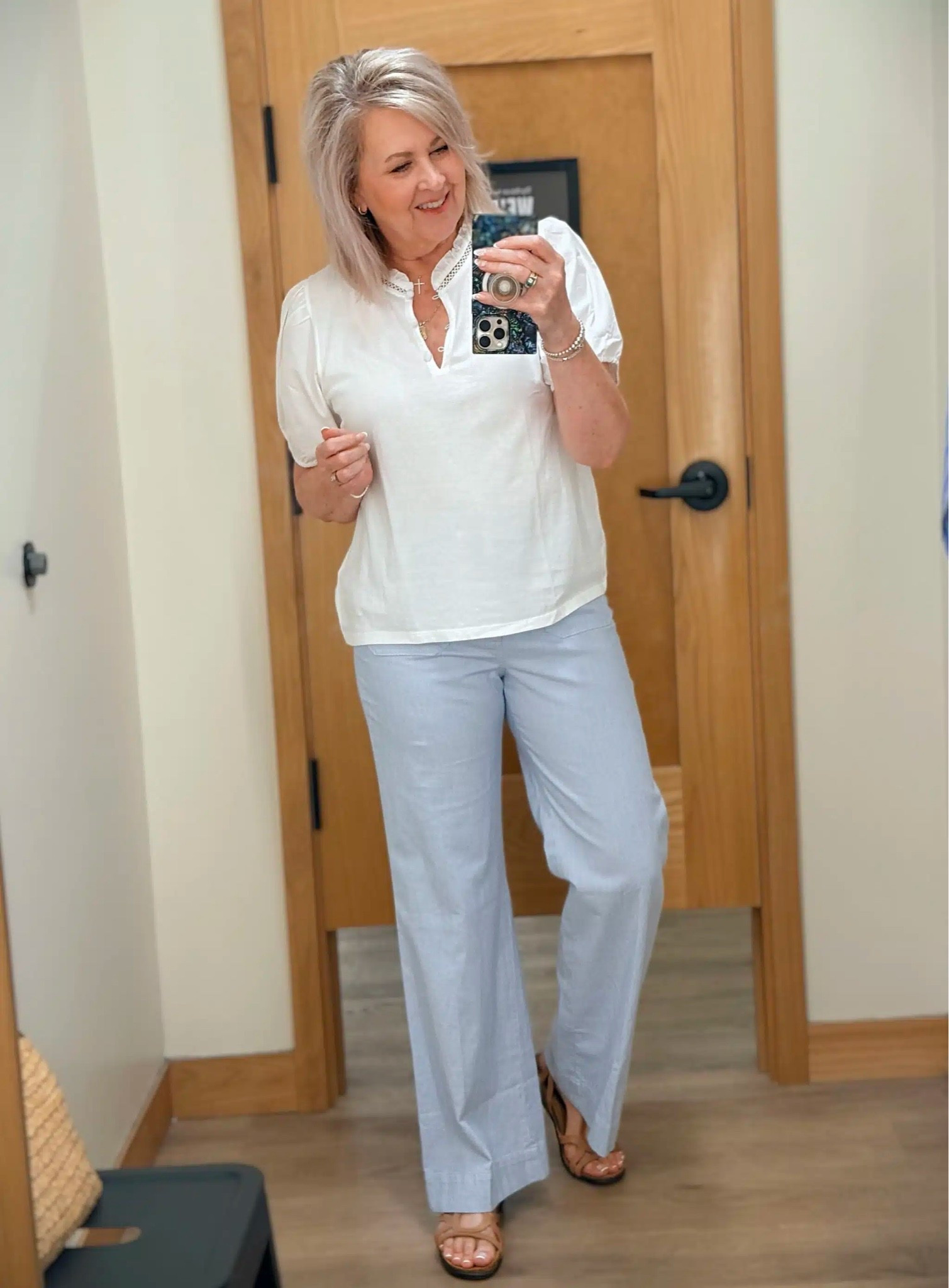 I’m sharing a try on haul from J. Crew Factory with some of my favorites. These are all great for late Summer and early Fall. My white top is a large and wide leg pants are size 29. I sized up in the sandals.

#LTKWorkwear #LTKOver40 #LTKootd