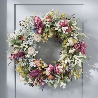 Prairie Fields Wreath, 28" | Grandin Road | Grandin Road