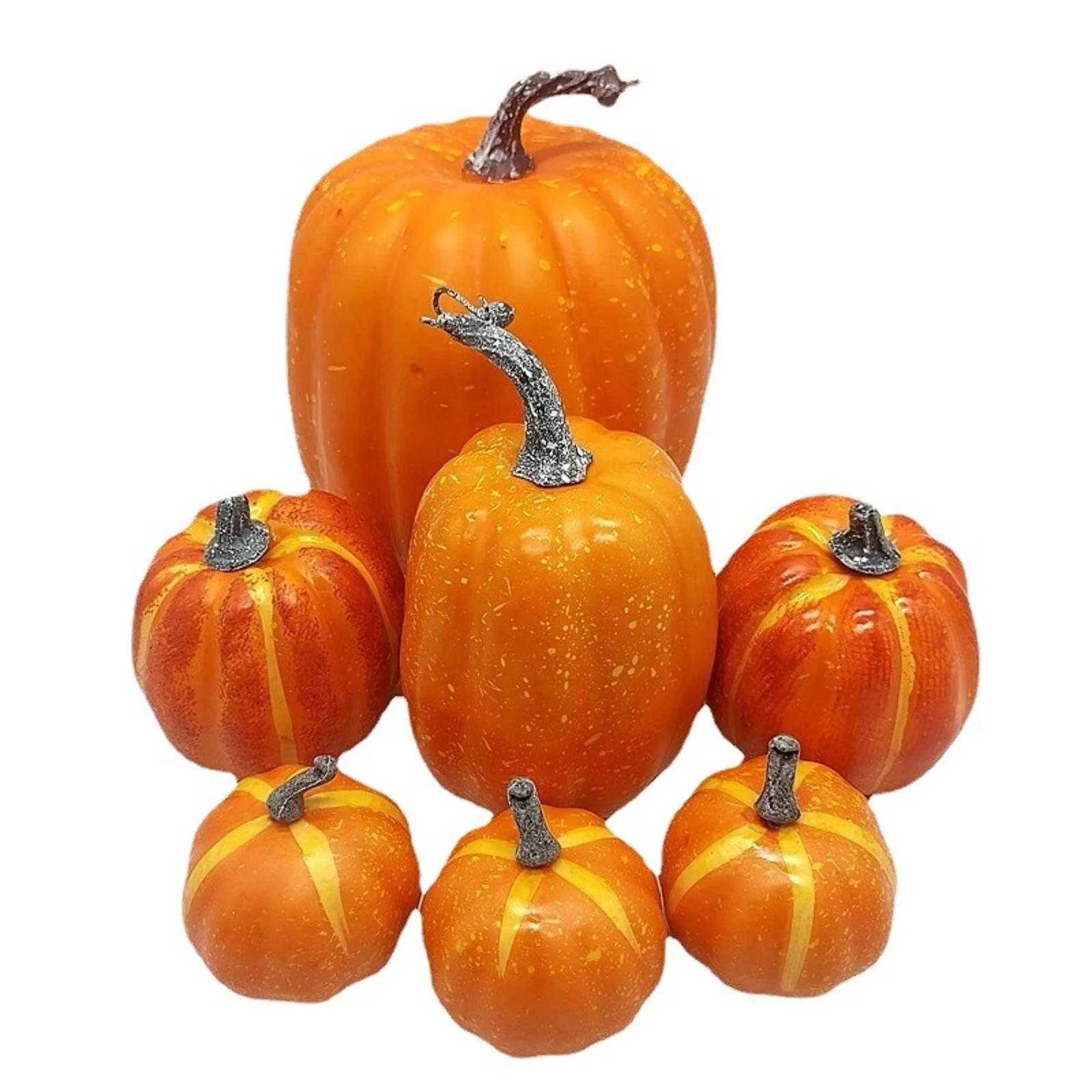 Home Decor New Pattern 7 Pieces Pumpkins White Fall Decoration Garden Orange | Walmart (US)