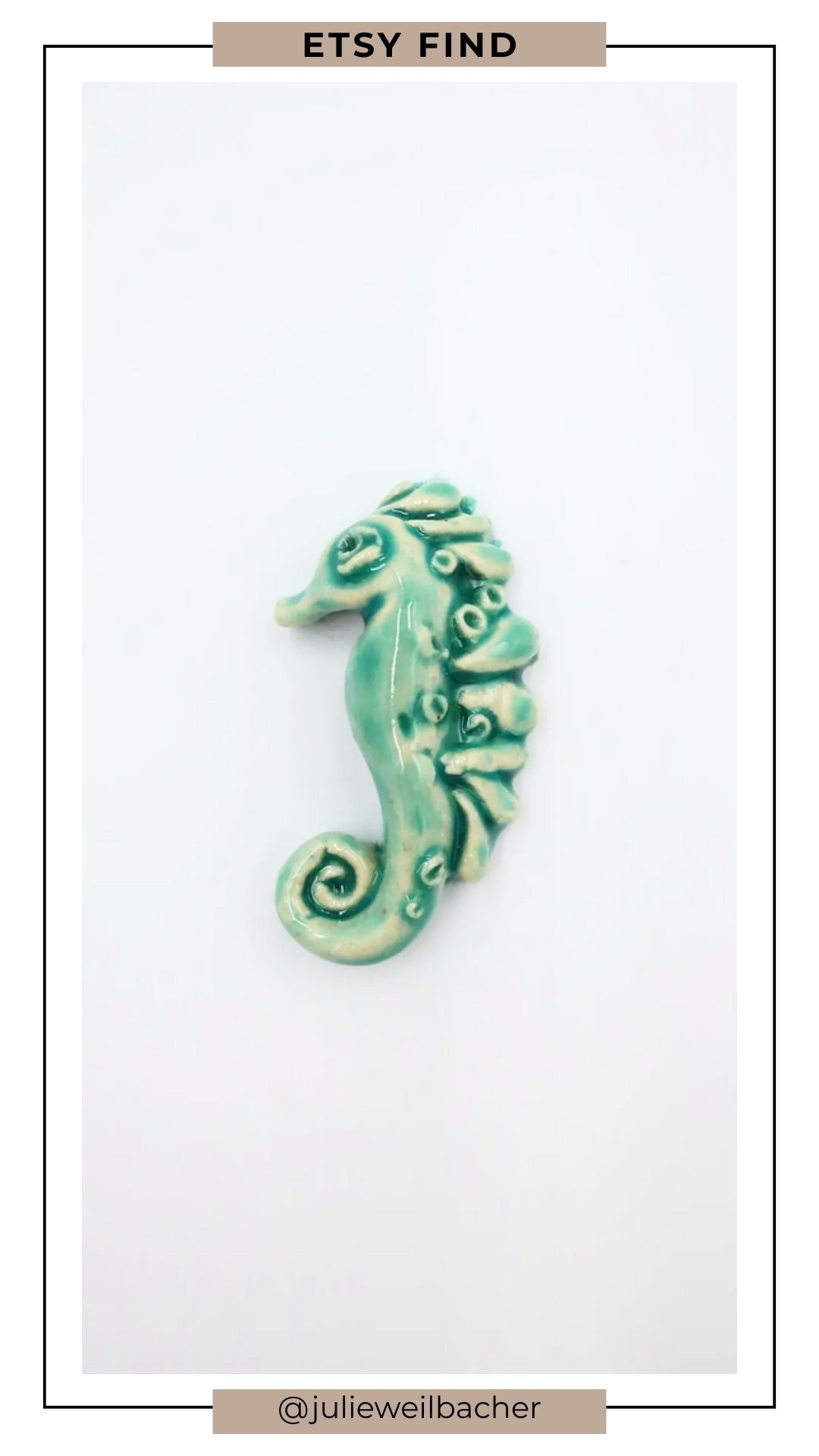 Seahorses are weirdly mesmerizing. Tiny horse? Ocean creature? Elegant little spiral tail? Nature really freelanced on that one. This handmade ceramic seahorse tile is absolutely adorable. 🌊✨ The sweet details and beautiful glaze make it a standout piece for mosaic art, mixed media projects, backsplash, and summer crafts. Use it in a beach-themed mosaic, flower pot, tabletop, or wall art. It’s also charming as beach house decor, cottage-inspired styling, or displayed on a coffee table as part of a summer tablescape.

For mosaic tips, tutorials, inspiration, and so much more please visit my YouTube channel: YouTube.com/julieweilbacher, and follow @julieweilbacher on Instagram for all things mosaic art.

#beachdecor #seahorsedecor #mosaicart #summerdecor #coastaldecor #mixedmediaart #ceramictiles #creativefinds #cottagestyle #summercrafts #backsplash #mosaicpot

#LTKHome