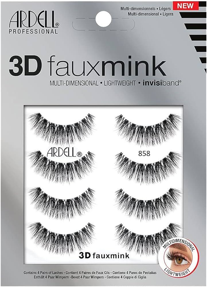 Ardell 3D Faux Mink Lashes 858 4 Pairs | Amazon (US)