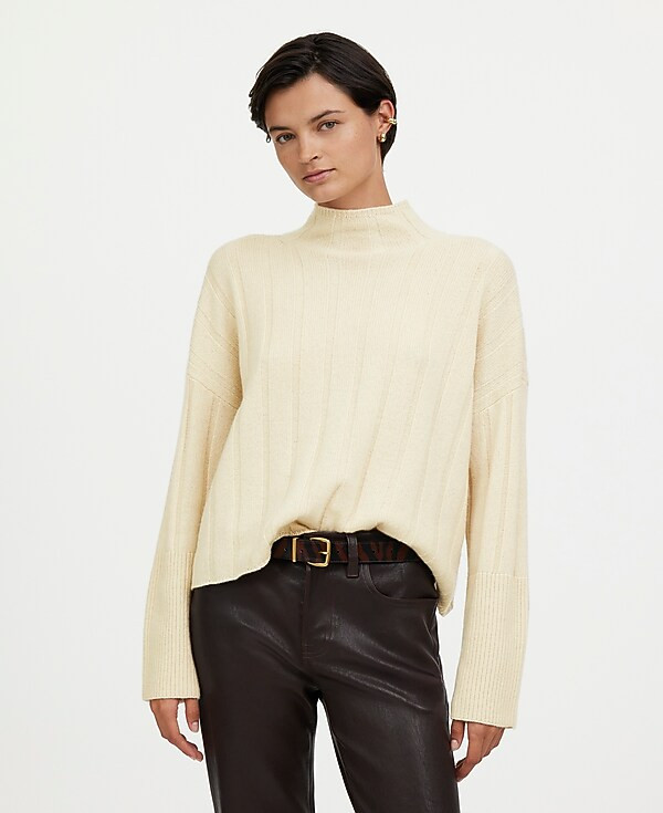 Ribbed Cashmere-Wool Blend Pullover Sweater | Madewell | Madewell