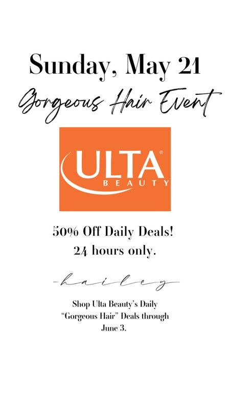 Ulta Beauty Daily Hair Deals! Sunday, May 21st. 

Brands: OUAI, Biolage, L’ange

Damaged hair, hair tools, curling iron, hair repair, scalp treatment, healthy scalp, healthy hair, summer hair care  

Did you know that Ulta Beauty is currently offering 50% off hair care products? Well, now you do! Yes, you read that correctly…50% off AWESOME hair care products! Now is the perfect time to stock up on the beauty supplies you need. Whether you have thick curly hair or fine straight hair, there is a product for everyone. 

Mix up your routine this summer and give your hair new life with 50% off deals at Ulta Beauty! 

Shop Ulta Beauty’s Daily “Gorgeous Hair” Deals Online & In Stores through June 3.


#LTKsalealert #LTKbeauty #LTKSeasonal