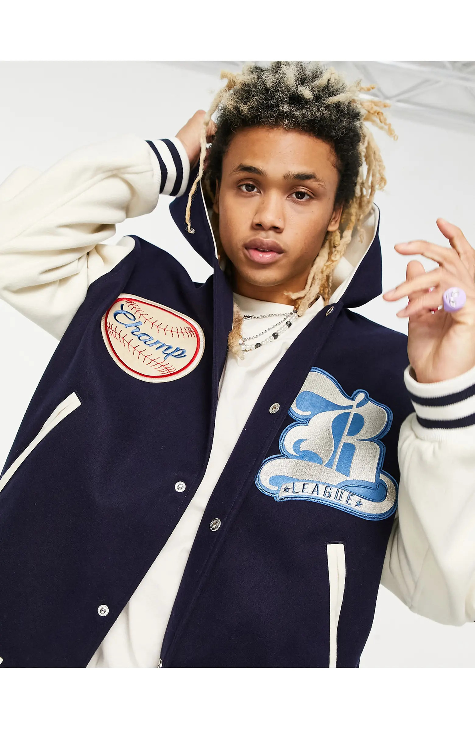 ASOS DESIGN Oversize Varsity Blazer | Nordstrom | Nordstrom